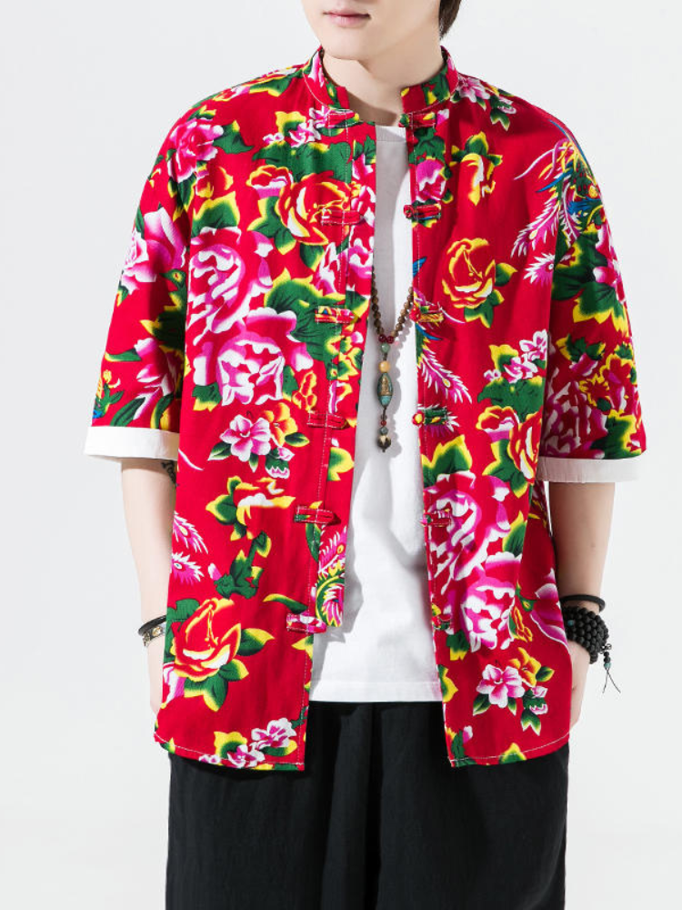 Northeastern Big Flower|Flower Jacket and Shorts(花外套短裤)