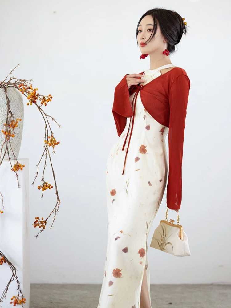 Luoshen Pearl | Modern 2-Pieces Qipao Dress (洛神珠)