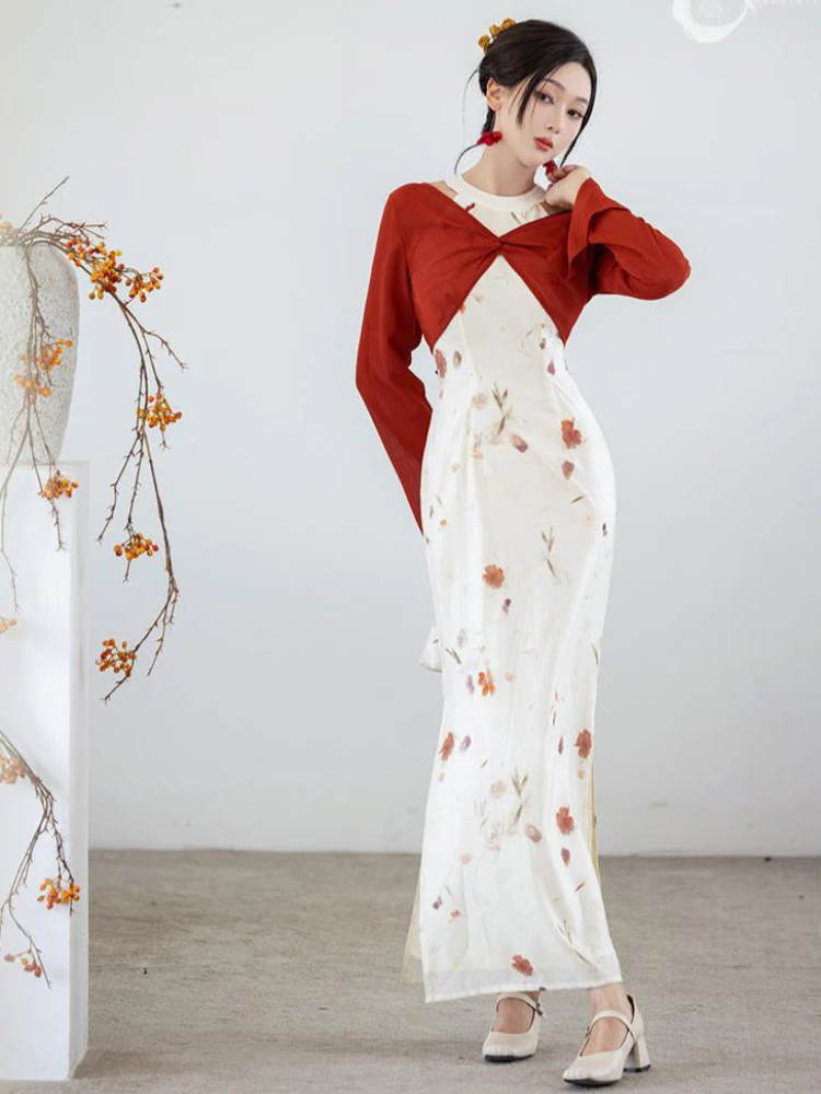 Luoshen Pearl | Modern 2-Pieces Qipao Dress (洛神珠)