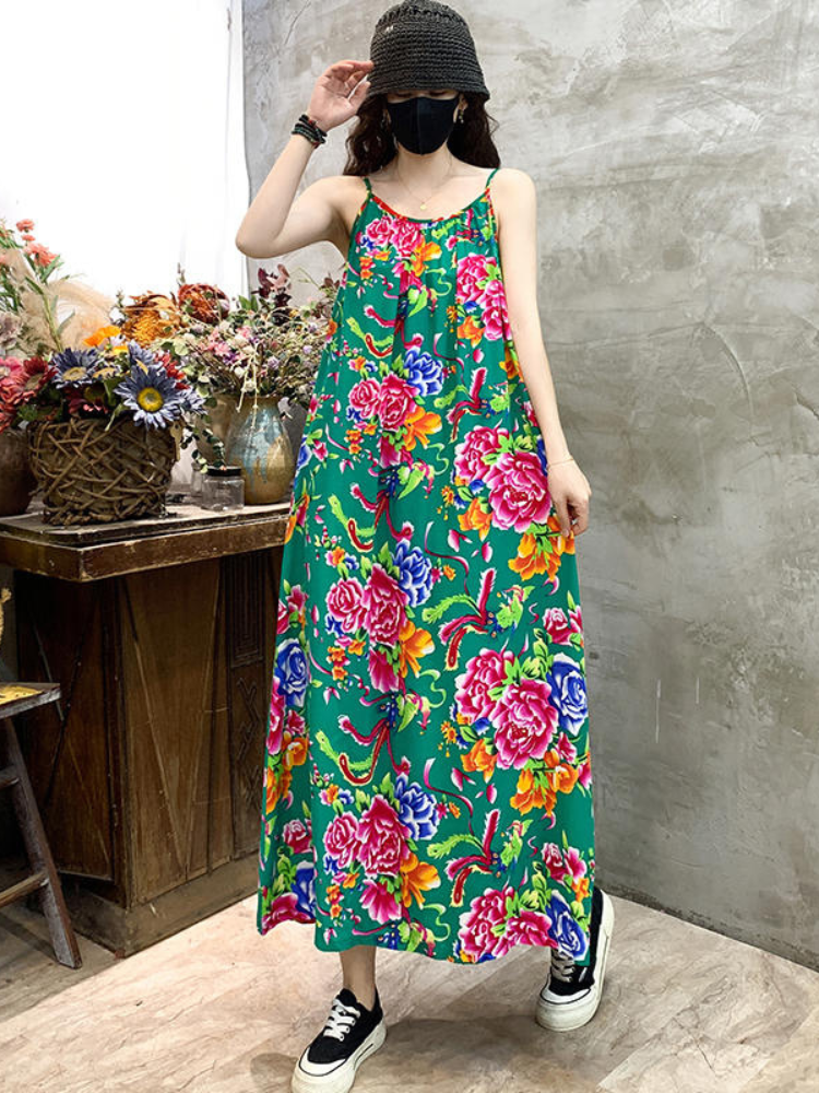 Northeastern big flower | suspender dress(大花连衣裙)