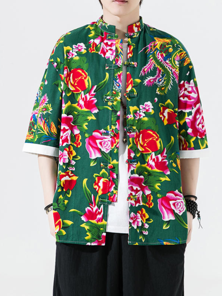 Northeastern Big Flower|Flower Jacket and Shorts(花外套短裤)