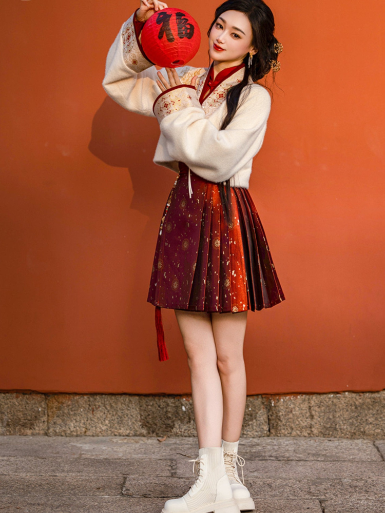 Yearly Bloom | Modern 3-Pieces Mamian Dress Set (年年)