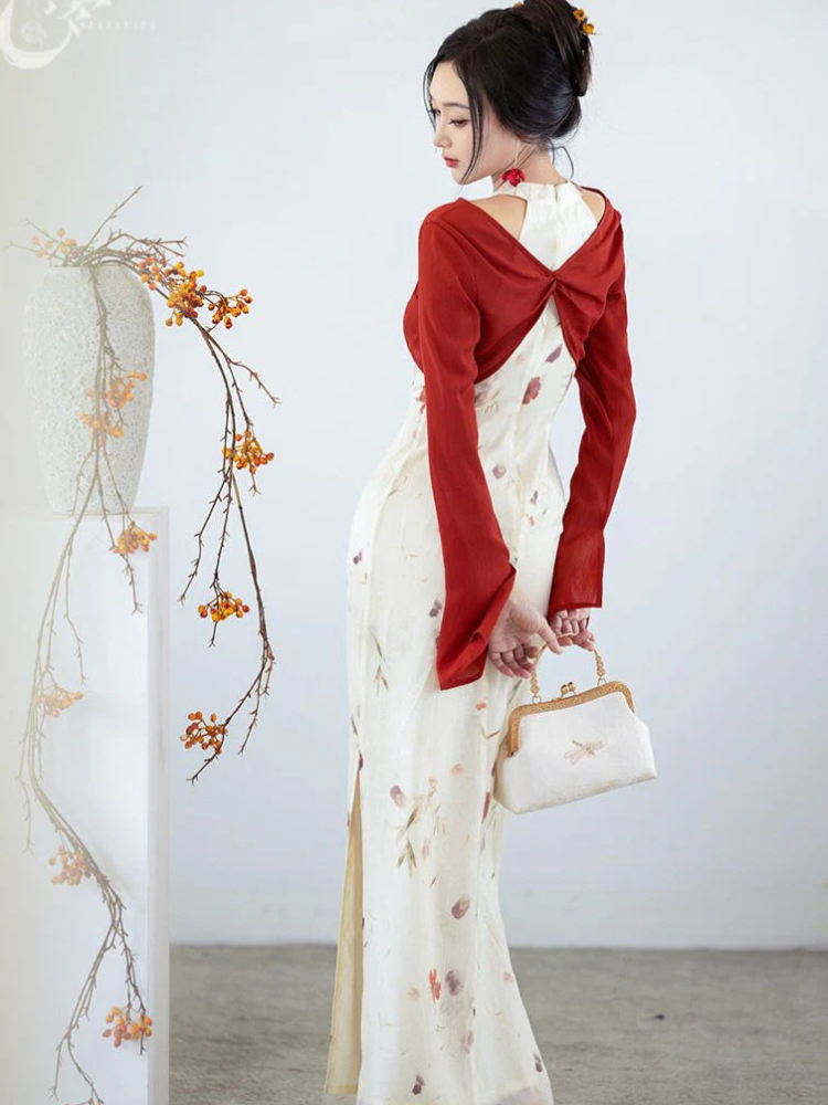 Luoshen Pearl | Modern 2-Pieces Qipao Dress (洛神珠)
