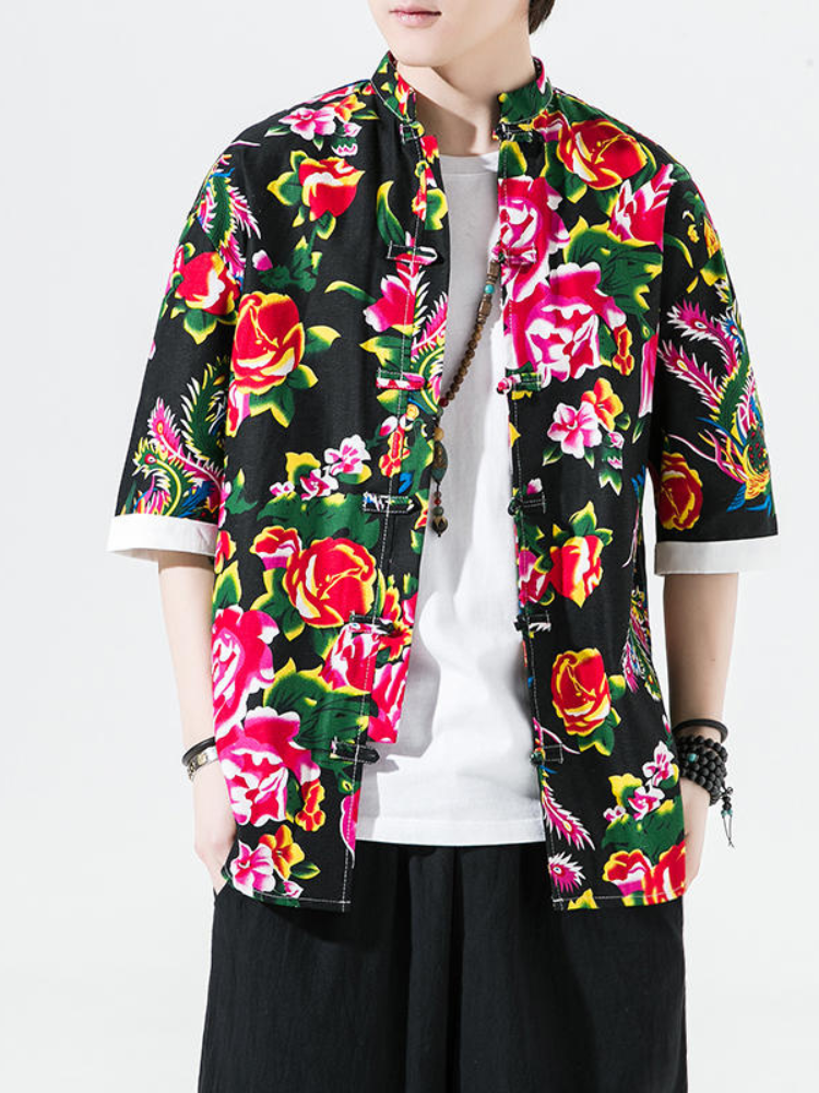 Northeastern Big Flower|Flower Jacket and Shorts(花外套短裤)