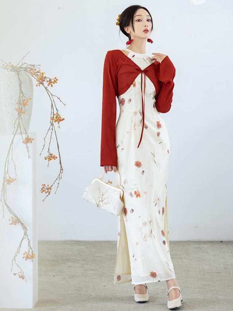 Luoshen Pearl | Modern 2-Pieces Qipao Dress (洛神珠)