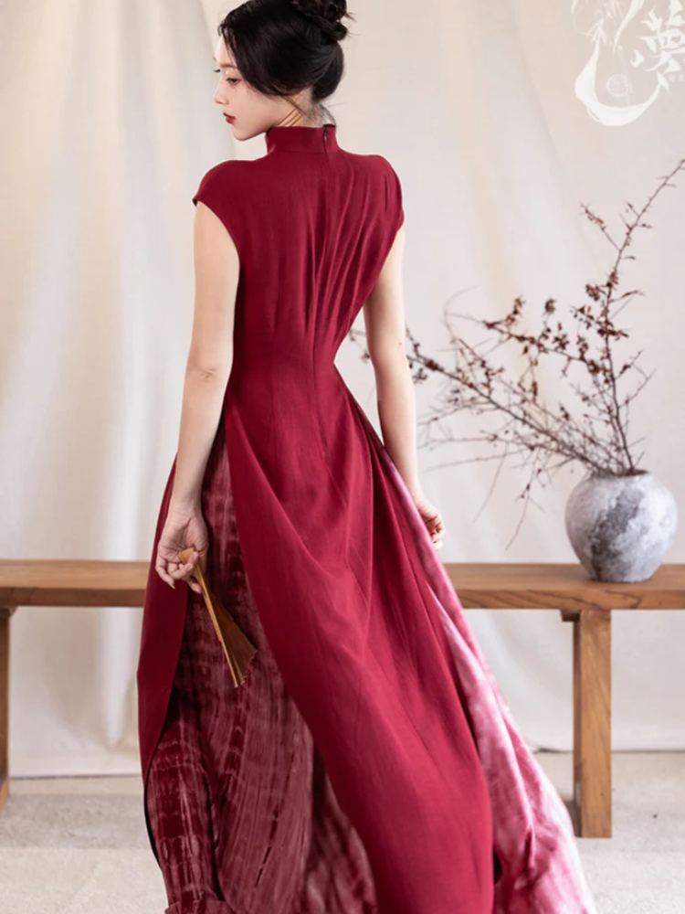 Scarlet | Modern 2-Pieces Qipao Dress (绯色)