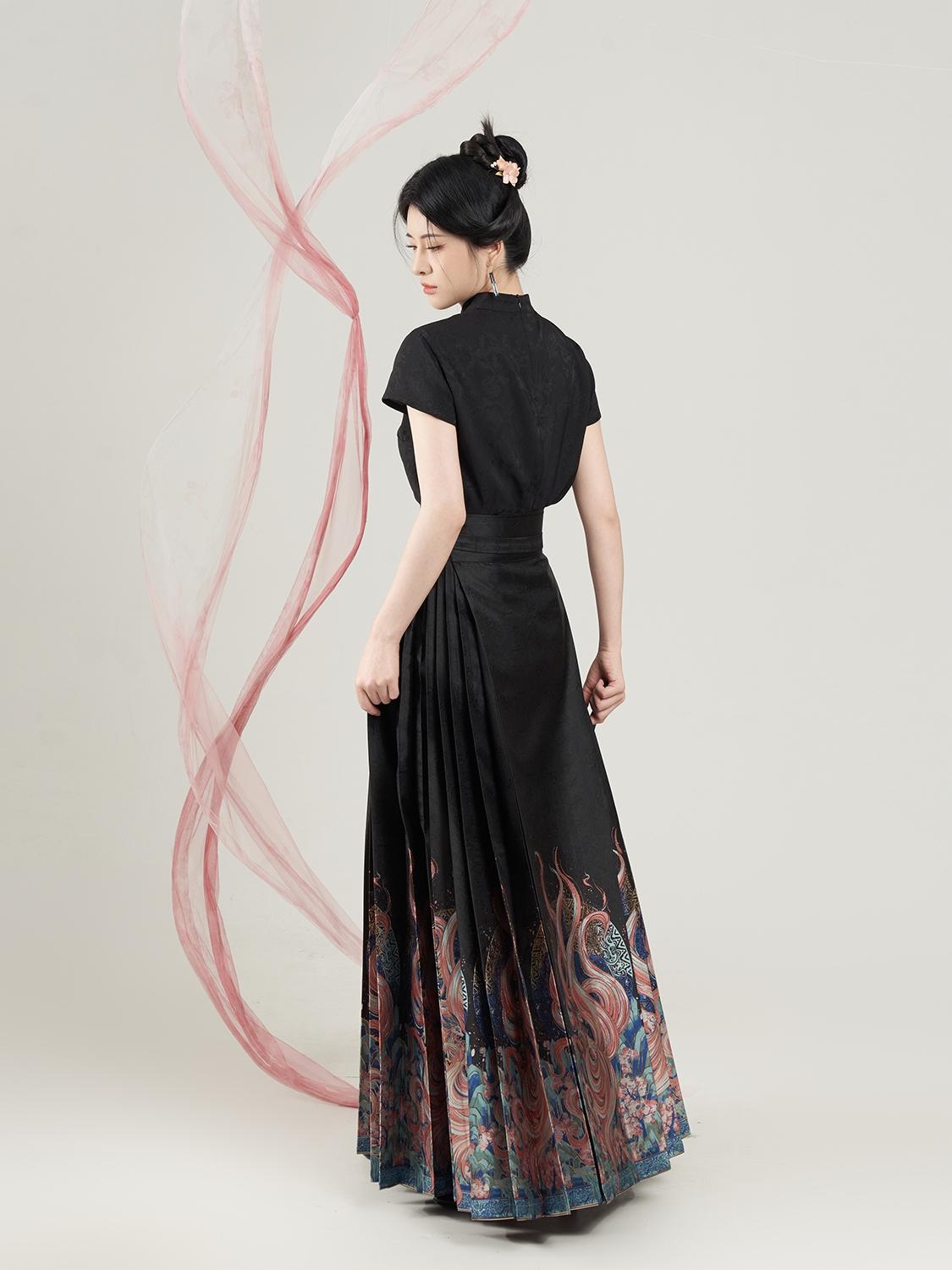 Nine-tailed Hanfu|stand collar two-piece set(九尾)