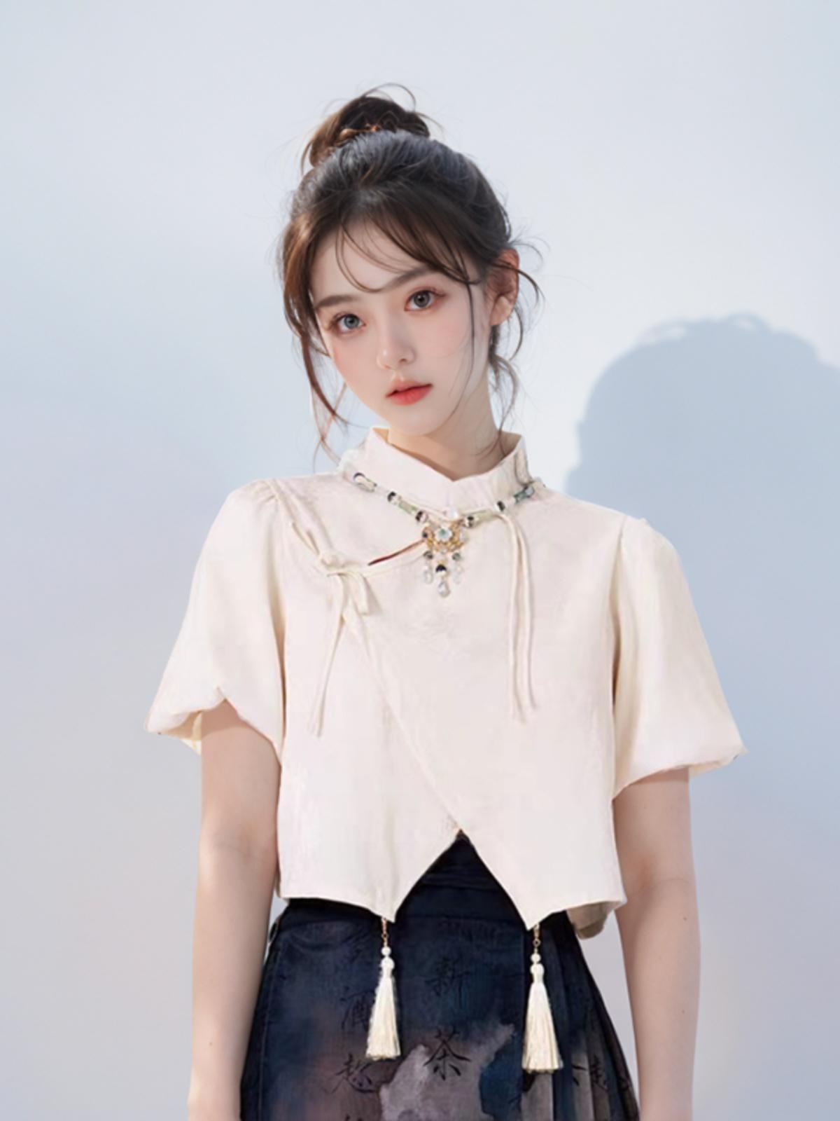 New Chinese style large size Hanfu | two-piece set(新中式)