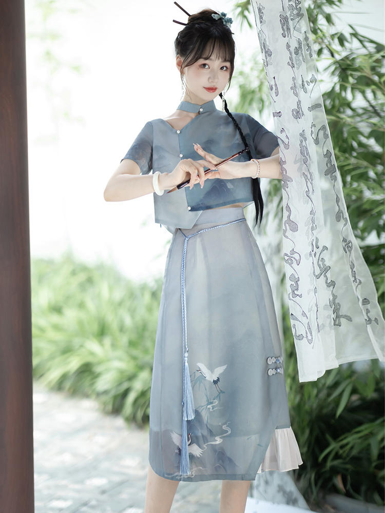 Crane | Modern Chinese Style Dress (鹤隐)