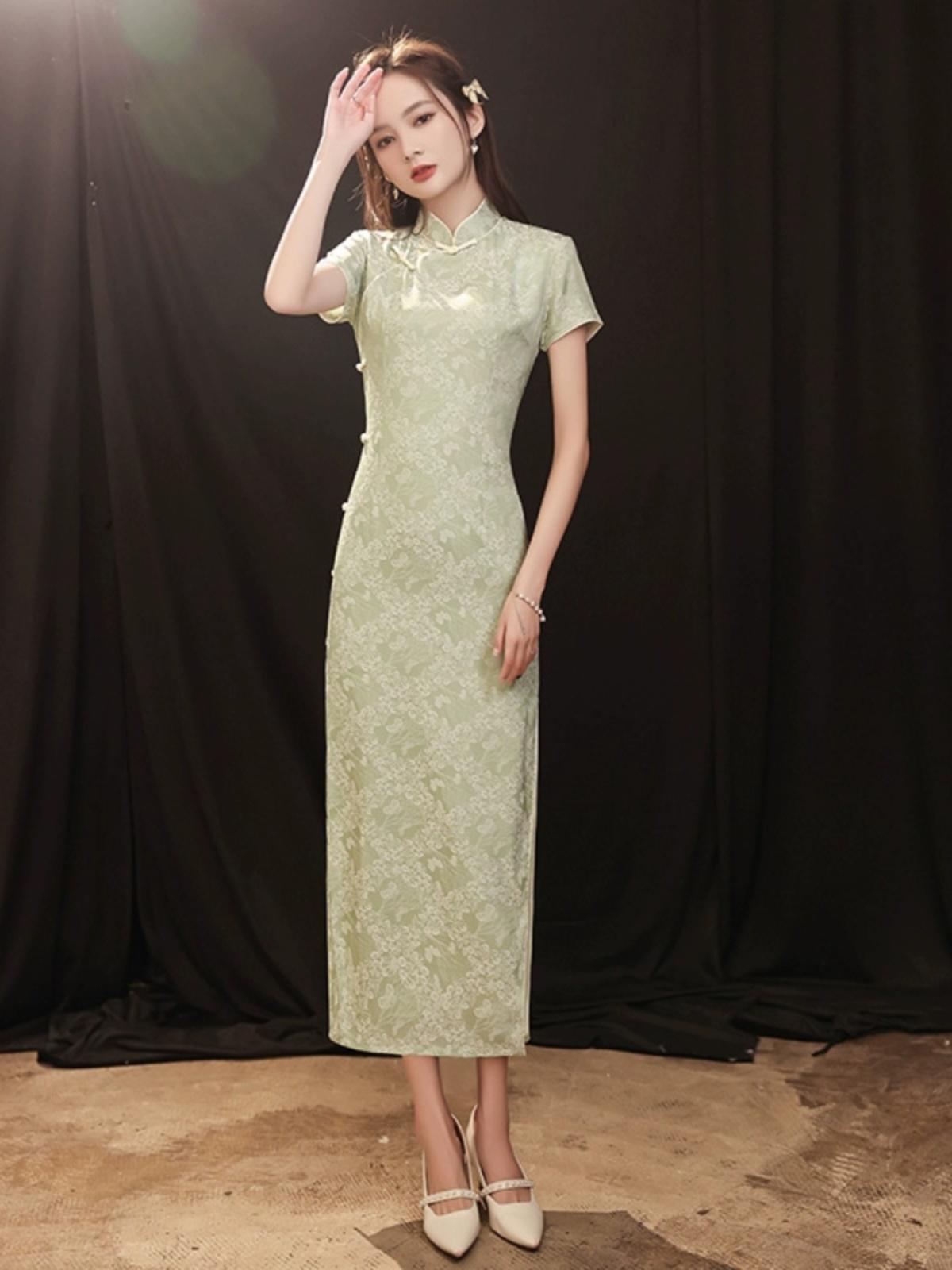 The elegant charm of green bamboo|cheongsam(翠竹雅韵)