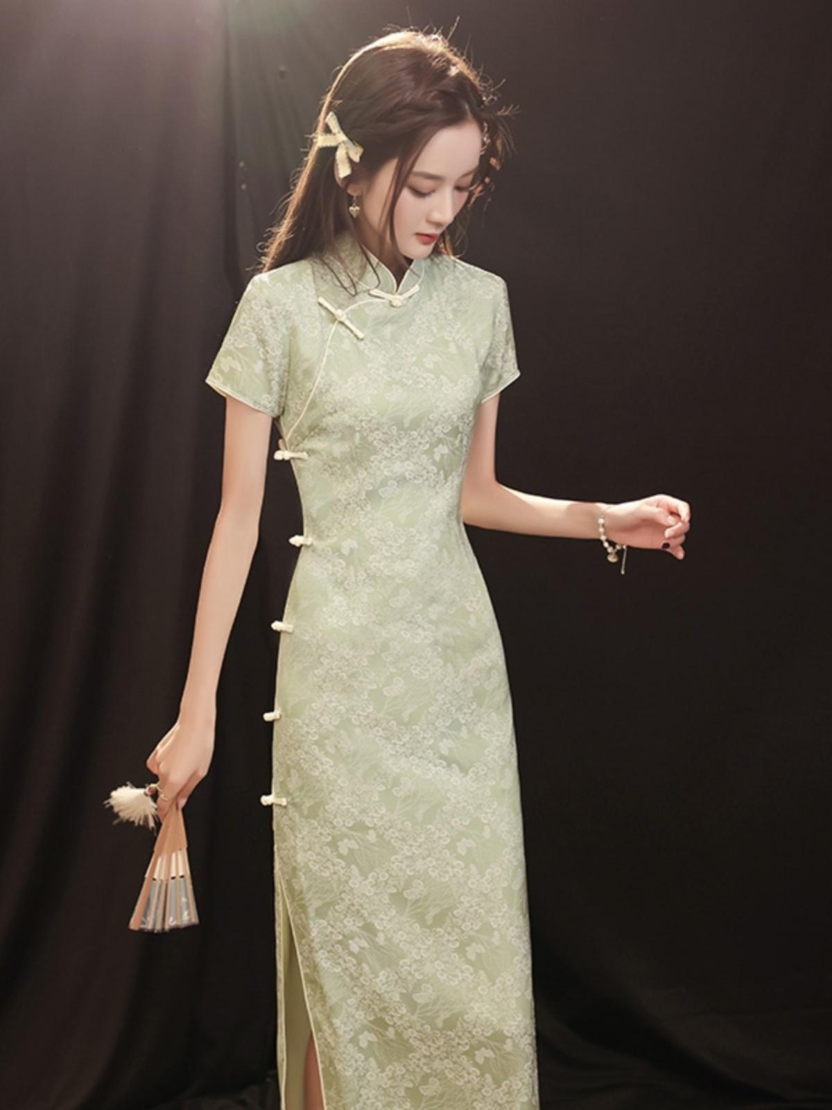 The elegant charm of green bamboo|cheongsam(翠竹雅韵)