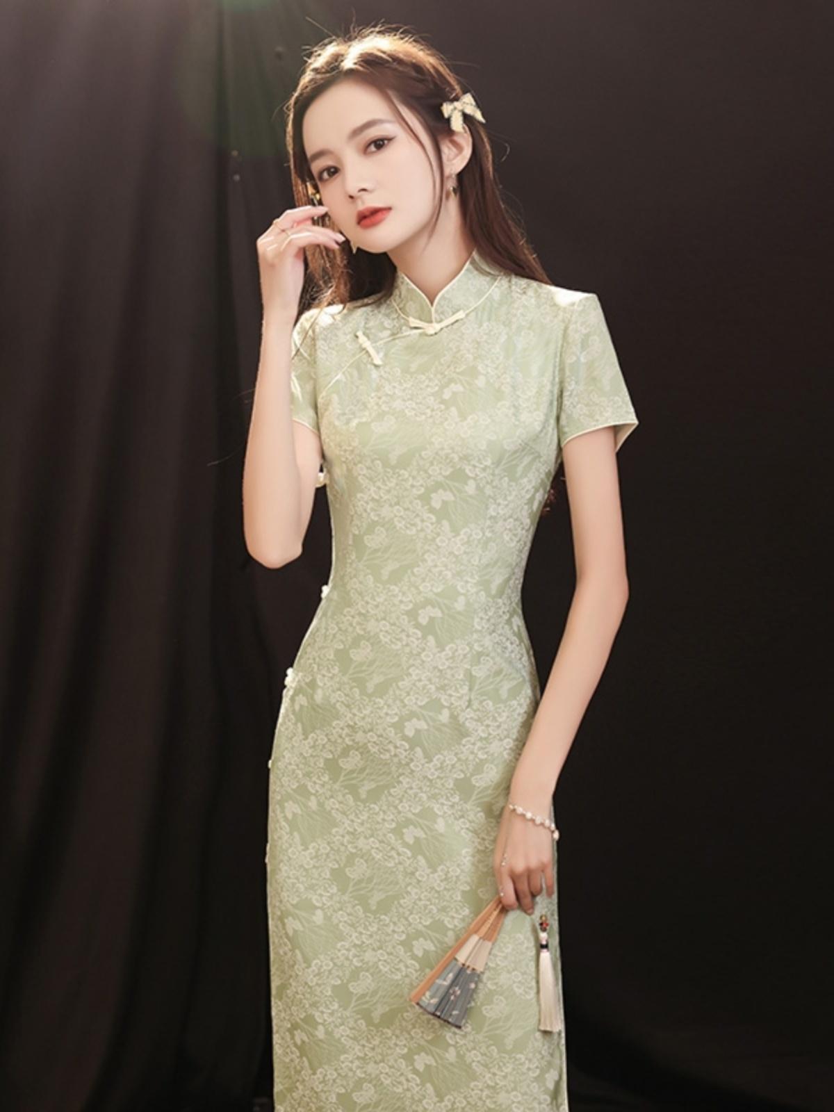 The elegant charm of green bamboo|cheongsam(翠竹雅韵)