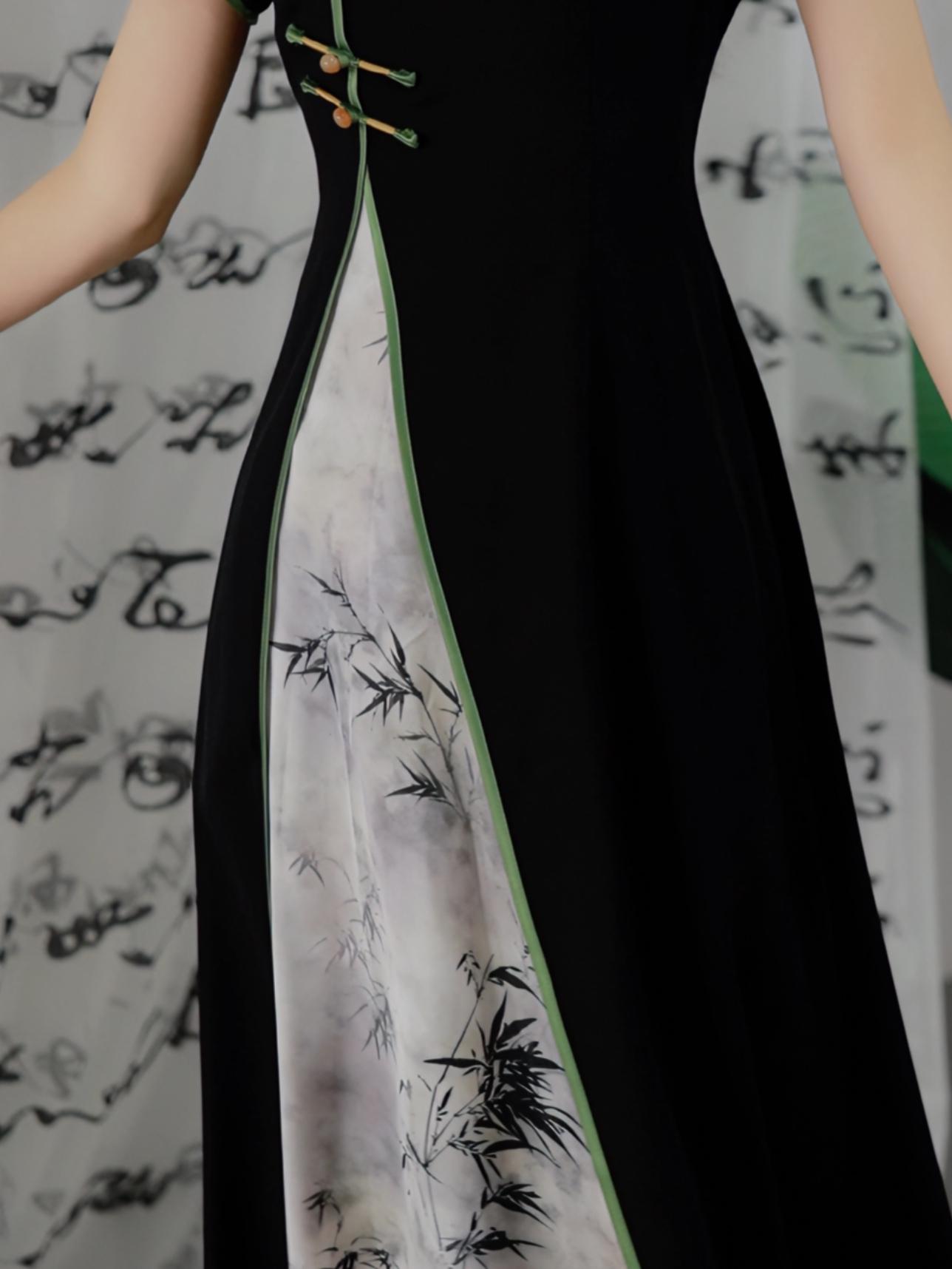Black Bamboo | Plus Size Cheongsam(黑竹)