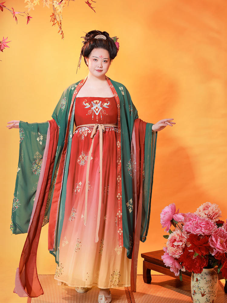 Yang Guifei | Tang Green & Red Plus Hanfu (月曲红绿)