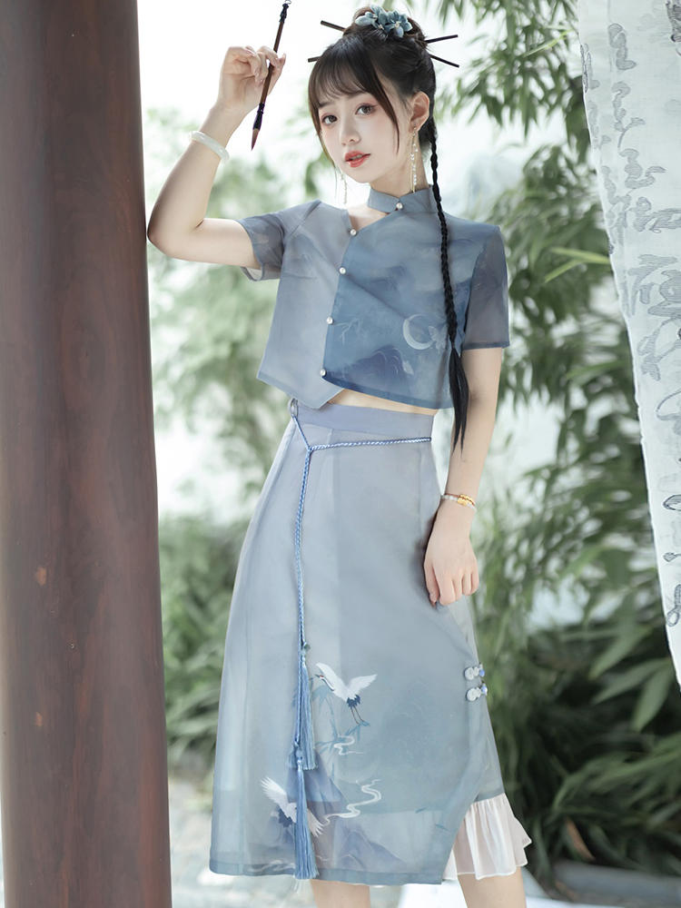 Crane | Modern Chinese Style Dress (鹤隐)