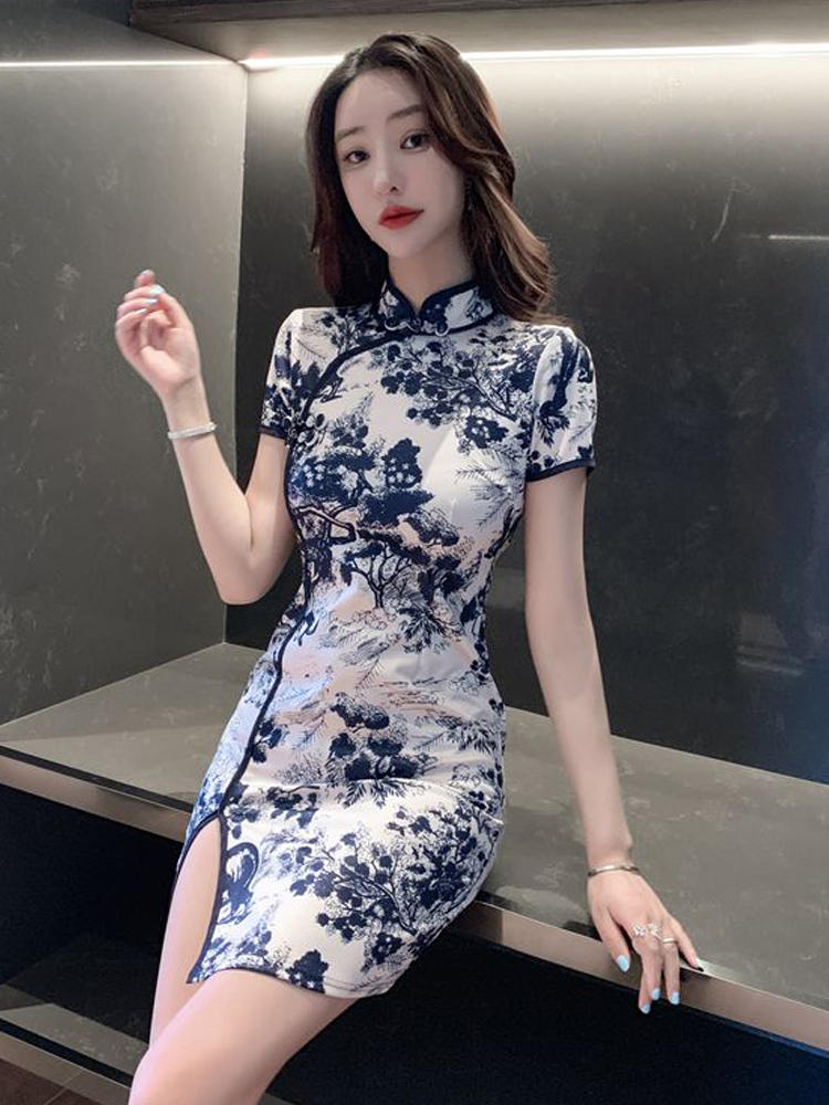 Ink dyed snow shadow | cheongsam(墨染雪影)