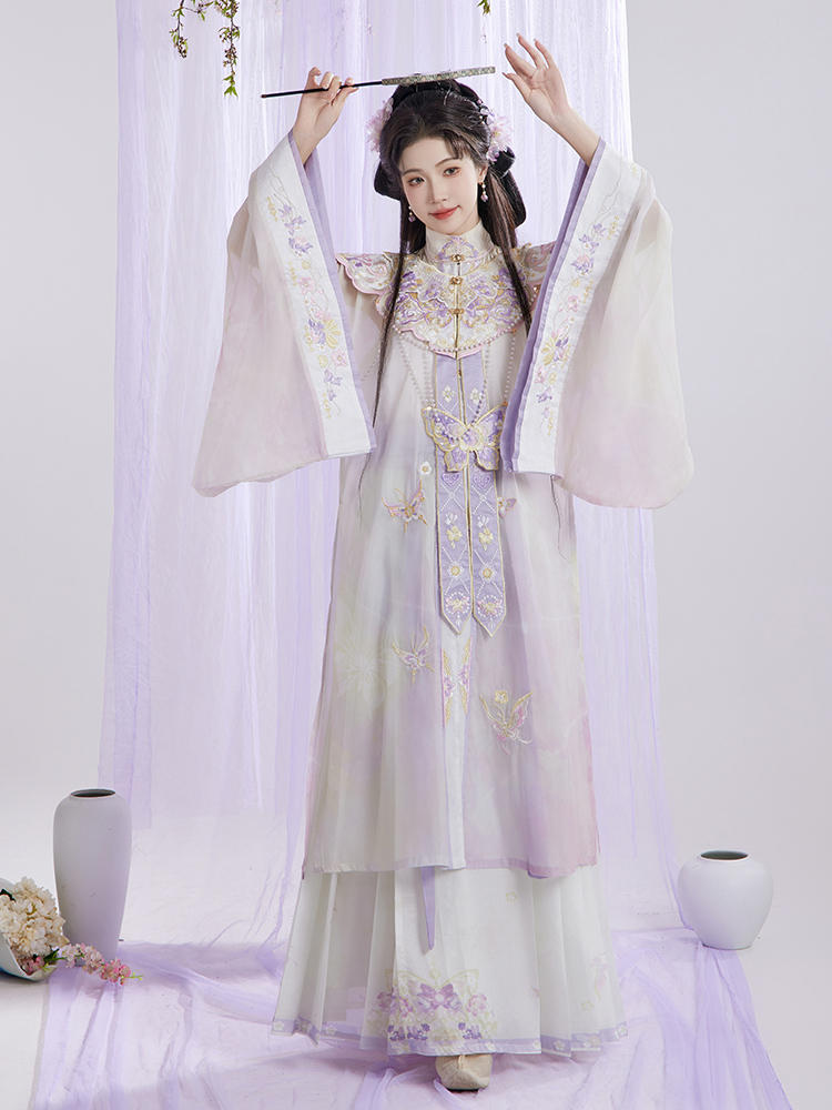 Purple Butterfly | 3-Pieces Embroidered Hanfu (栩栩)