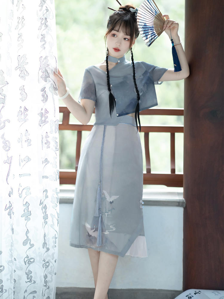 Crane | Modern Chinese Style Dress (鹤隐)