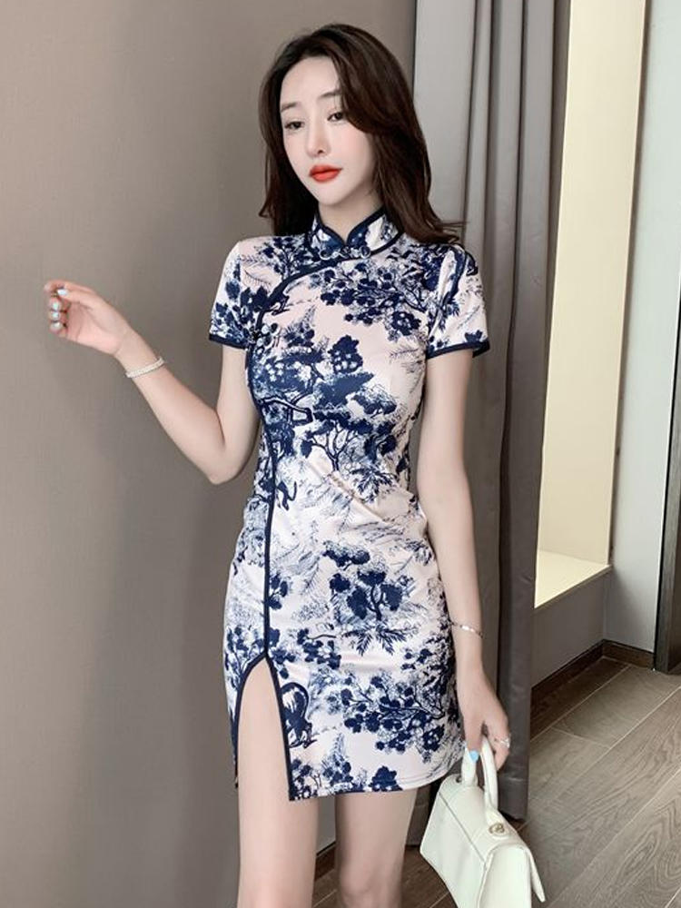 Ink dyed snow shadow | cheongsam(墨染雪影)