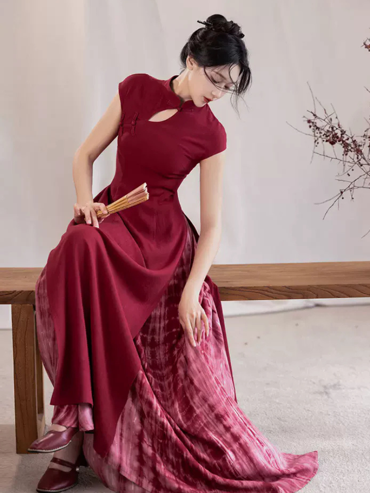 Scarlet | Modern 2-Pieces Qipao Dress (绯色)