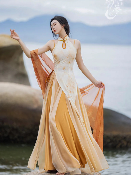 Embracing Light | Modern 4-Pieces Qipao Dress (扶光)