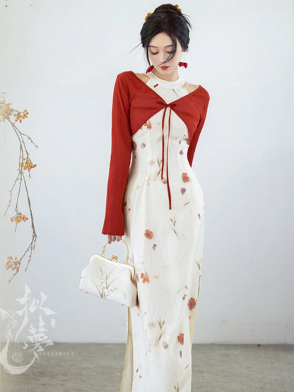 Luoshen Pearl | Modern 2-Pieces Qipao Dress (洛神珠)