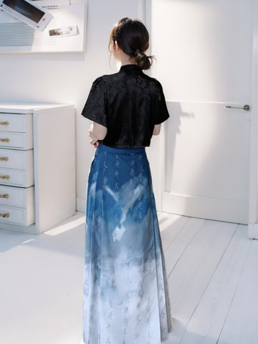 New Chinese style large size Hanfu | two-piece set（新中式）